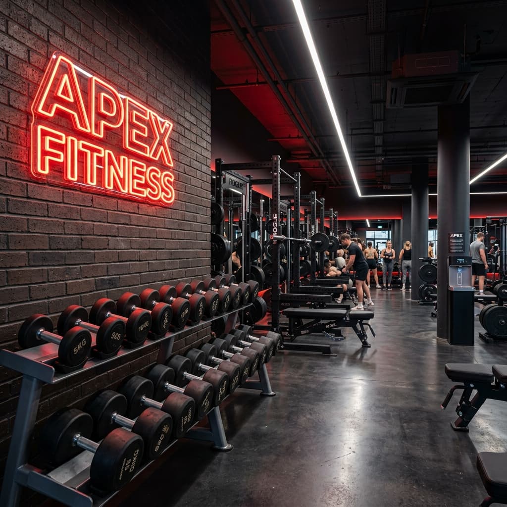 APEX Gym Interior & Squat Racks